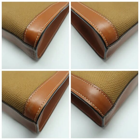 Celine Cabas Brown Canvas Satchel 1289-061925 - Picture 5 of 12